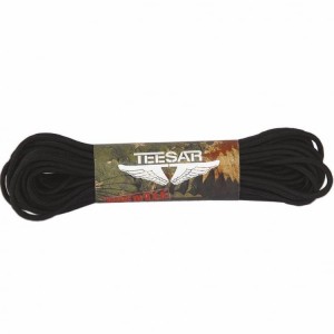 Linka Paracord TEESAR USA 15 m Black